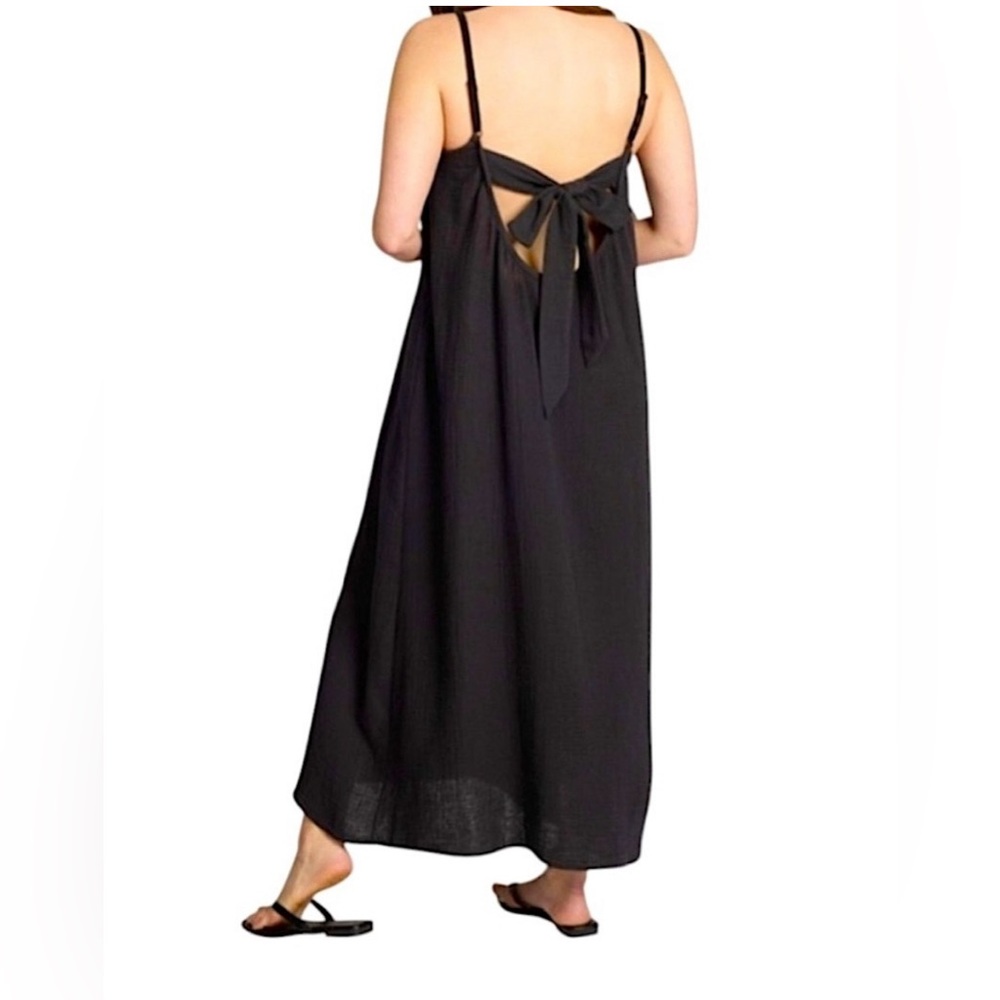 Sol Angeles Gauzy Black Maxi Dress